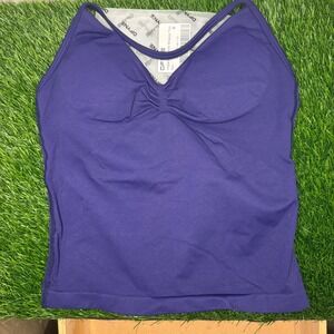 Dfyne impact longline strappy top navy medium